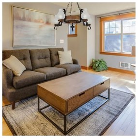 Brilagi - Csillár láncon ROATA 5xE14/40W/230V bükkfa/dió