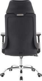 Irodai szék, fekete/króm, teherbírás 150 kg, HOLGER