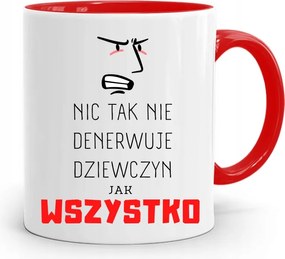 Piros Bögre Lányoknak Minden Idegesítő, fényképes nyomattal