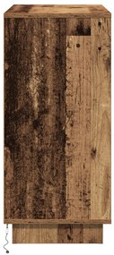 LED-es oldalszekrény Régi fa 71x34,5x75 cm Műszaki fa