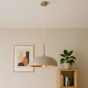 Brilagi - Csillár zsinóron ABRAHAM 1xE27/60W/230V átm. 35 cm bézs