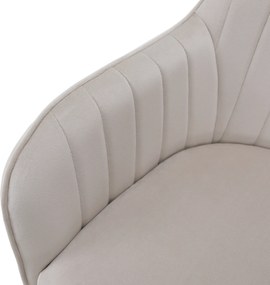 Design fotel, bézses szürke Velvet szövet, AURIL
