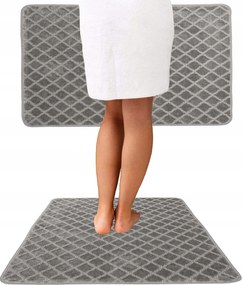 Fürdőszobaszőnyeg Csúszásgátló Elegáns 3D Szürke 50X80 cm