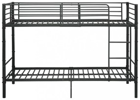 fekete fém emeletes ágy 90 x 200 cm