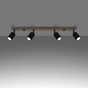 Sollux SL.1294 - Spotlámpa VERDO 4xGU10/10W/230V fekete