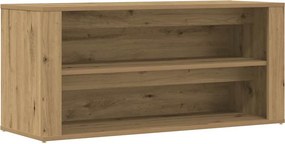 vidaXL kézműves tölgy színű szerelt fa cipőtároló pad 100 x 35 x 45 cm