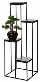 KASKADA virágtartó állvány 110x40 cm fekete