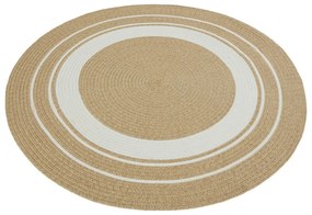 Természetes színű kerek kültéri szőnyeg ø 150 cm - NORTHRUGS