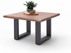 CARTAGENA dohányzó asztal akácfa 75x75cm - U alakú antracit szürke lábbal - Dió