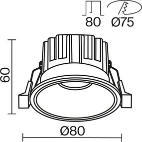 Maytoni Round DL058-12W3K-B 1x12W/LED 3000K 910lm IP20