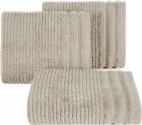 Sammy pamut törölköző 50x90 Eurofirany bézs dombornyomott csíkos