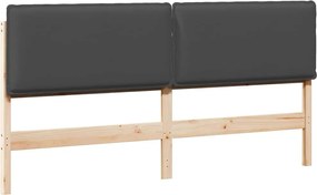 vidaXL Kárpitozott fejtámla Természetes és sötétszürke 180 cm