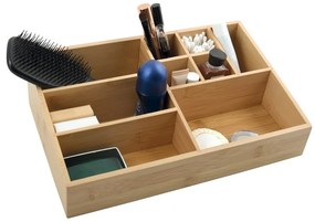 Natúr színű bambusz fürdőszobai rendszerező kozmetikumokhoz Isalys – MSV