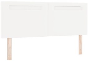 Boxspring Ágy Matrac Béléssel Fehérben, 140x200 cm, műbőrből.