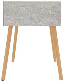 2 db betonszürke szerelt fa éjjeliszekrény 40 x 40 x 56 cm