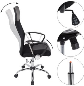 Casaria® Alabama irodai szék - fekete