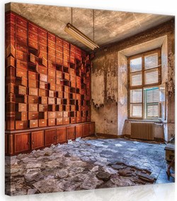 Vászonkép 40x40 Elhanyagolás elhagyás archívum romok csend történelem