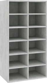 vidaXL betonszürke szerelt fa cipőtartó 54 x 34 x 100,5 cm
