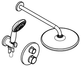 GROHE 34883000 - PRECISION VITALIO START 250 zuhanyrendszer, fényes króm