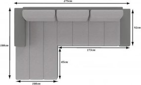 OTTAVIO ágyazható sarok ülőgarnitúra
