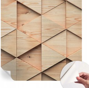 Öntapadós tapéta Falfestmény Prémium Fa mozaik 250x250 cm