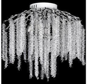 Felületre szerelhető csillár 6xE14/60W/230V + 3xLED/3W átm. 54 cm fényezett króm