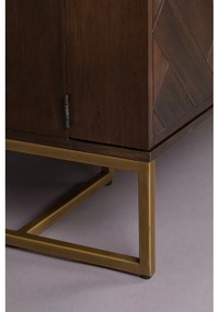 Bortartó szekrény egzotikus fa dekorral 24 palackhoz, 100x100 cm Class - Dutchbone