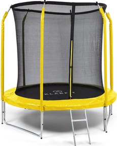 KLARFIT Jumpstarter, trambulin, 2,5 m Ø, háló 120 kg max., 195 cm Ø ugrófelület