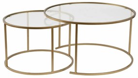 Aurum Gold dohányzóasztal szett 80 cm, 2 db