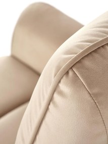 SEMIR bézs karosszék elektromos dönthető funkcióval / USB csatlakozóval