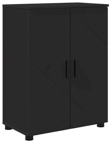 Fürdőszoba Székény polcokkal Fekete 60 x 35 x 80 cm Faanyag