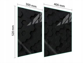 Üveg Tűzhelyvédő Főzőlap 70x52 Edzett Üveg Mintás