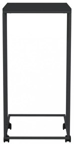 fekete szerelt fa kisasztal kerekekkel 40 x 30 x 63,5 cm