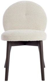 Krémszínű kárpitozott étkezőfotel szett 2 db-os Sinosa – Light &amp; Living