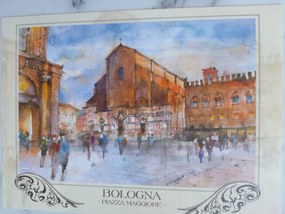 Grafika Keret Olaszország Italia Bologna Katedrális