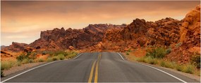 Az út és a sziklák képe (120x50 cm)