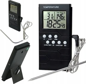 Konyhai Hőmérő Időzítő Elektronikus Szonda Hús Nyárs