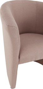 Klub fotel, pasztell rózsaszín anyag, CUBA