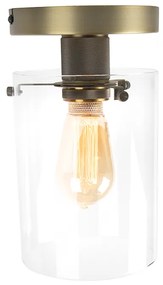 Modern mennyezeti lámpa bronz üveggel - Dome