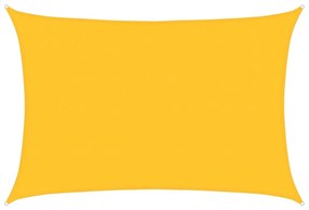 sárga négyszögletű HDPE napvitorla 160 g/m² 5x7 m
