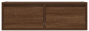 TV szekrény LED világítással barna tölgyfa 75x35,5x25 cm