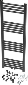 Fürdőszobai Radiátor Modern Létra Fekete Raven 130x40 cm