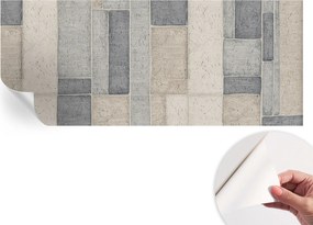 Öntapadós tapéta Fali furnér 3D geometrikus mozaik 250x104 cm