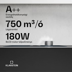Klarstein AirJet FlexPro Down Air System, Indukciós főzőlap + páraelszívó, Flexi zóna, Booster
