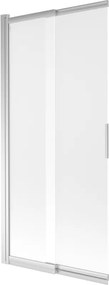 Mexen Fox, 2 szárnyas kádparaván 85x150 cm, 5 mm matt üveg, króm profil, 891-085-002-01-30