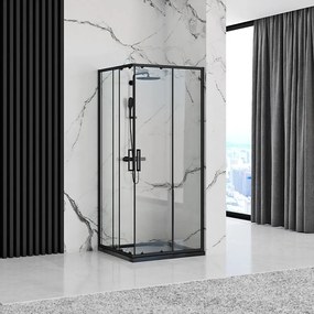 Zuhanykabin Rea Punto black 80x80