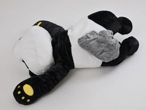Plüss fekete-fehér PANDA rózsaszín babatakaróval belül