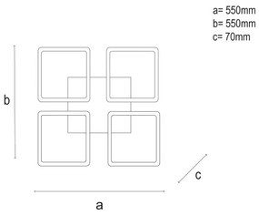 LED Fényerőszabályozható mennyezeti lámpa LED/95W/230V 3000-6500K + távirányító