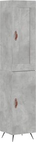 vidaXL betonszürke szerelt fa magasszekrény 34,5x34x180 cm