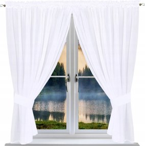 Kész függöny sima 150x200 voile függöny fehér álomfogó függönyök